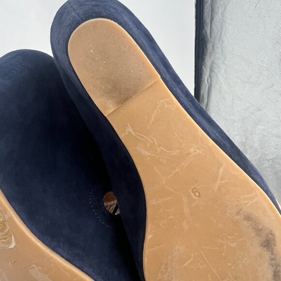 Jeffrey Campbell Leigh blue suede cross strap wedge shoes - Picture 12 of 12